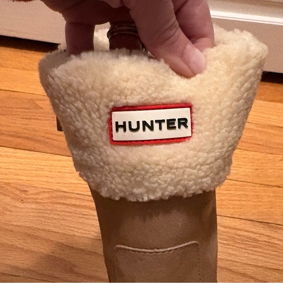 ✨ HUNTER ✨ NWT Women’s Marisol Waterproof Zip Platform Boot Faux Shearling SZ 6 - Picture 4 of 16